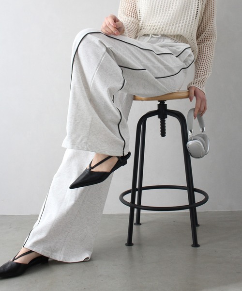 【美品】Two Moon WAR PAINTディアスキンパイピング スウェット TWO MOON WAR PAINT Deerskin piping