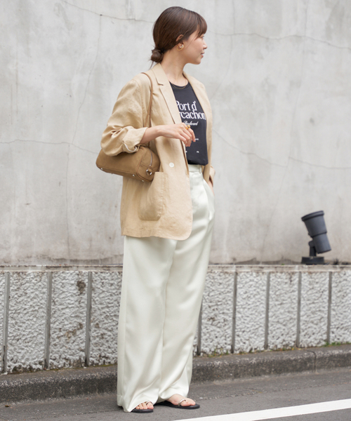 IENA(イエナ)の「ウォッシャブル サテン スラックス(スラックス・レディース・ネイビー/ホワイト・34/36/38)」の18枚目の写真