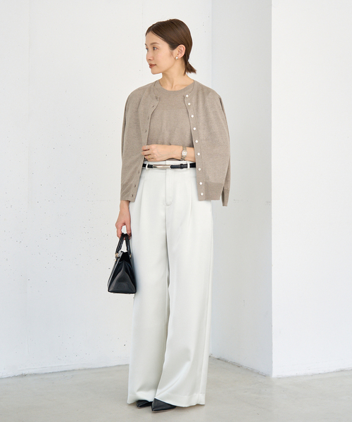 IENA(イエナ)の「ウォッシャブル サテン スラックス(スラックス・レディース・ネイビー/ホワイト・34/36/38)」の17枚目の写真