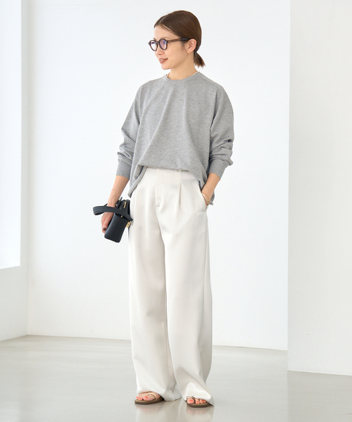 IENA(イエナ)の「ウォッシャブル サテン スラックス(スラックス・レディース・ネイビー/ホワイト・34/36/38)」の11枚目の写真