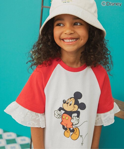WALT DISNEY WORLD ミニープリント　Tシャツワンピース 90s DIA CLUB DISNEY MICKEY&MINNIE USA製 プリント