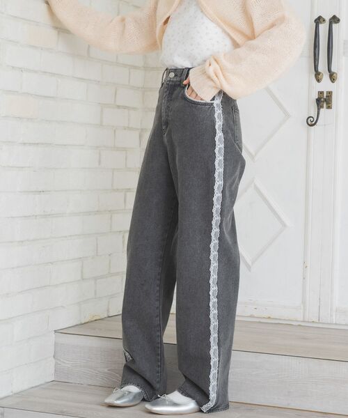 ems excite（エムズエキサイト）の「レース付きデニムPT（デニムパンツ・レディース・ライトブルー/ブラック/ピンク系その他・FREE）」の22枚目の写真