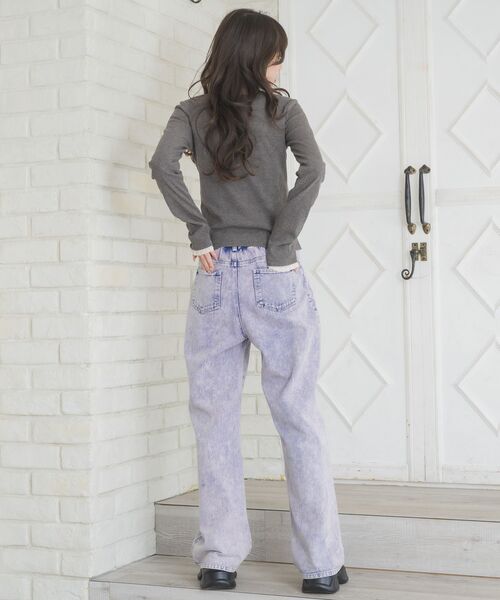 ems excite（エムズエキサイト）の「レース付きデニムPT（デニムパンツ・レディース・ライトブルー/ブラック/ピンク系その他・FREE）」の16枚目の写真