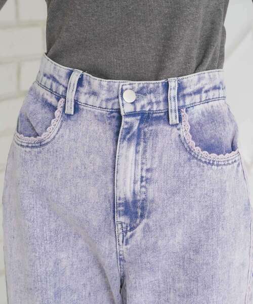 ems excite（エムズエキサイト）の「レース付きデニムPT（デニムパンツ・レディース・ライトブルー/ブラック/ピンク系その他・FREE）」の21枚目の写真