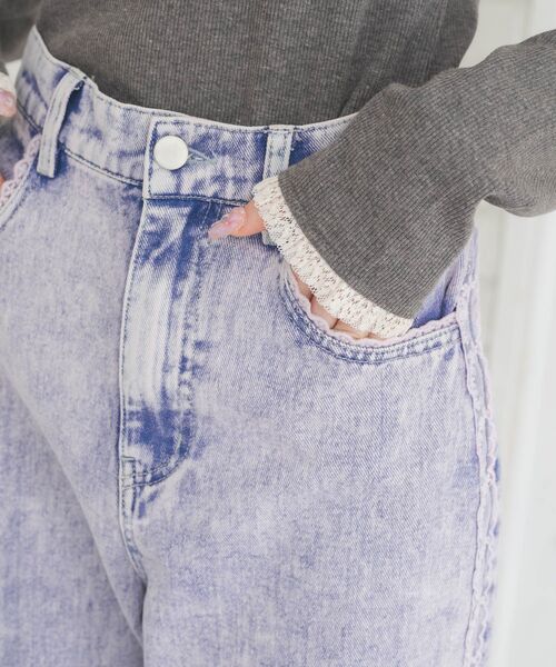 ems excite（エムズエキサイト）の「レース付きデニムPT（デニムパンツ・レディース・ライトブルー/ブラック/ピンク系その他・FREE）」の10枚目の写真