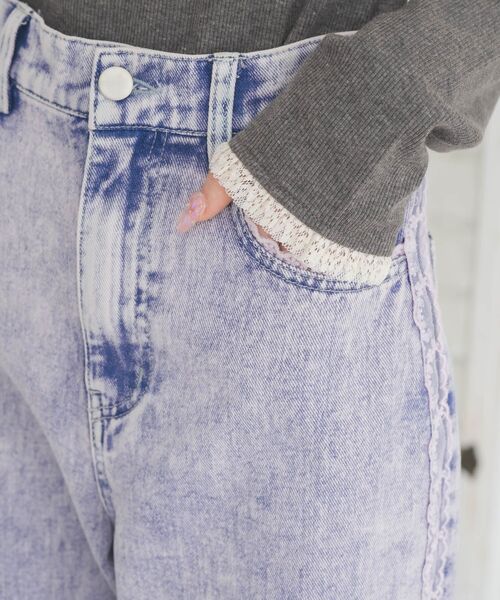 ems excite（エムズエキサイト）の「レース付きデニムPT（デニムパンツ・レディース・ライトブルー/ブラック/ピンク系その他・FREE）」の11枚目の写真