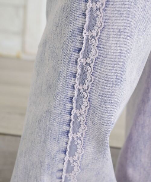 ems excite（エムズエキサイト）の「レース付きデニムPT（デニムパンツ・レディース・ライトブルー/ブラック/ピンク系その他・FREE）」の14枚目の写真