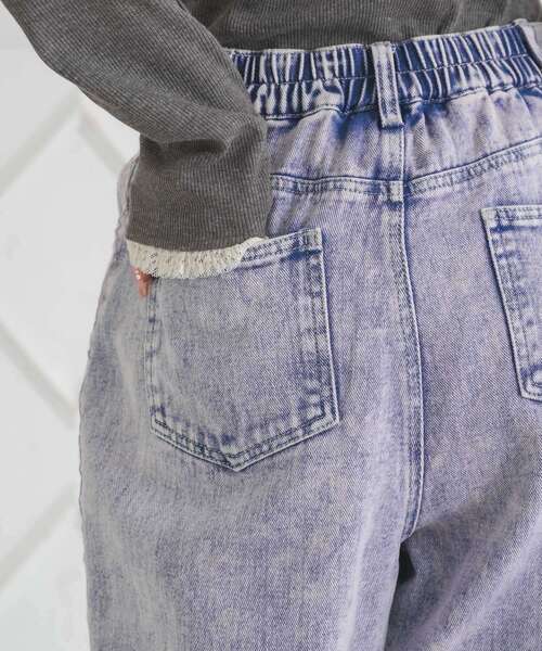 ems excite（エムズエキサイト）の「レース付きデニムPT（デニムパンツ・レディース・ライトブルー/ブラック/ピンク系その他・FREE）」の9枚目の写真