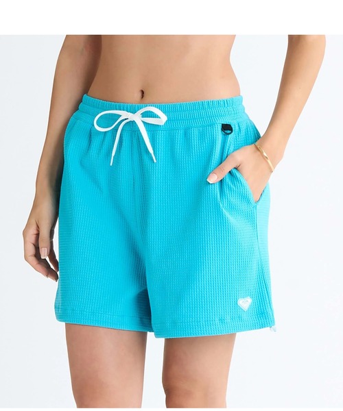 ROXY(ロキシー)の「SEASIDE BLUE SHORTS /ロキシーワッフルボードショーツ(水着)(水着・レディース・ターコイズブルー/ブラック/ホワイト・SMALL/MEDIUM/LARGE)」の10枚目の写真