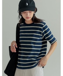 コットンブレンドボーダーor花柄Tシャツ