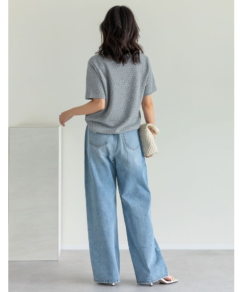 Re:EDIT（リエディ）の「コットンブレンドボーダーor花柄Ｔシャツ（Tシャツ/カットソー・レディース・グレー系その他/グリーン系その他/ブルー系その他・MEDIUM/LARGE）」の11枚目の写真