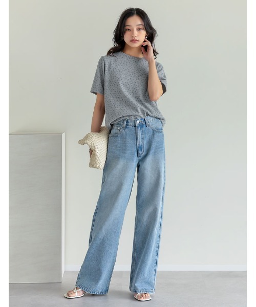 Re:EDIT（リエディ）の「コットンブレンドボーダーor花柄Ｔシャツ（Tシャツ/カットソー・レディース・グレー系その他/グリーン系その他/ブルー系その他・MEDIUM/LARGE）」の13枚目の写真