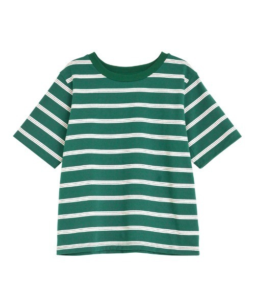 Re:EDIT（リエディ）の「コットンブレンドボーダーor花柄Ｔシャツ（Tシャツ/カットソー・レディース・グレー系その他/グリーン系その他/ブルー系その他・MEDIUM/LARGE）」の6枚目の写真