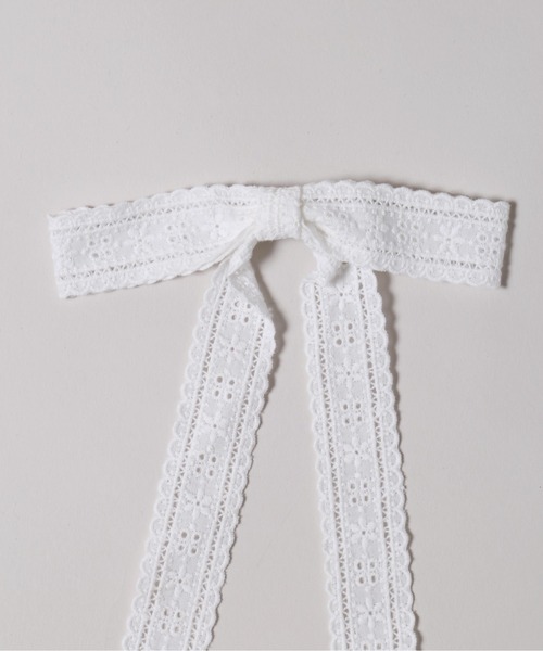 WC(ダブル シー)の「コットンレースリボンピン(ヘアピン・レディース・ホワイト・FREE)」の4枚目の写真
