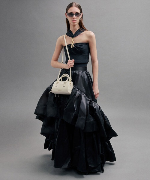 CHARLES & KEITH(チャールズ & キース)の「Everleigh エベルレイ ボウリングバッグ(トートバッグ・レディース・ライトピンク/クリーム/ブラック・S)」の21枚目の写真