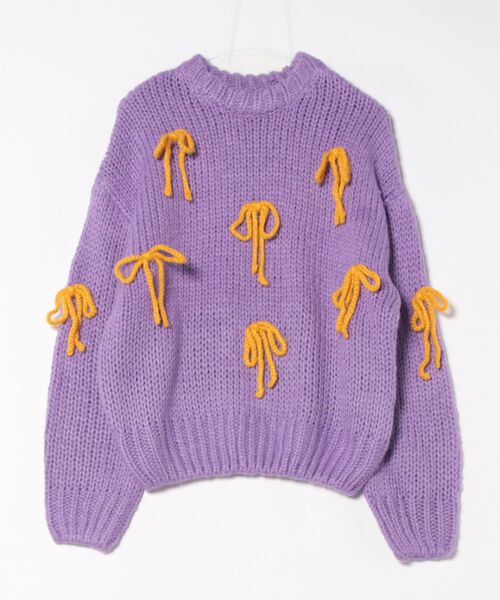 ニット セーター /Little Sunny Bite/ribbon knit top レディース メンズ ribbon knit top（ニット/セーター）｜Little sunny bite