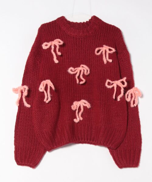 ニット セーター 「8」「Little Sunny Bite」ribbon knit top レディース Little sunny bite ニット セーター 「8」「Little Sunny Bite