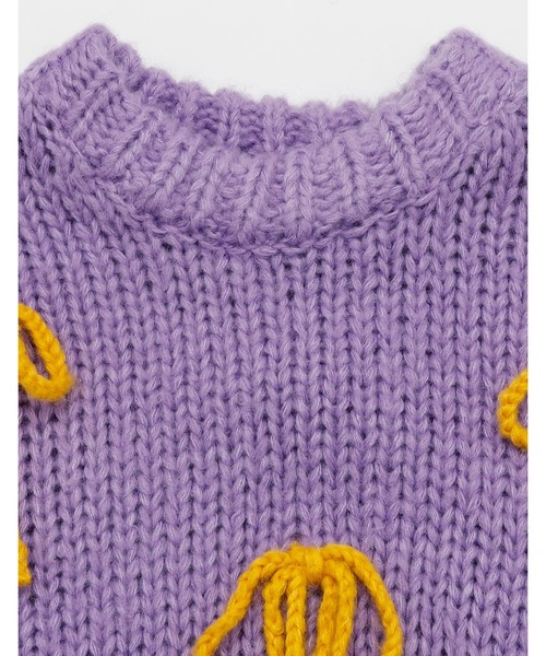 Little sunny bite（リトルサニーバイト）の「【8】【Little Sunny Bite】ribbon knit top（ニット/セーター・レディース・レッド/オレンジ/パープル・MEDIUM/SMALL）」の7枚目の写真