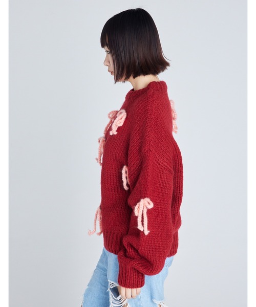 ニット セーター /Little Sunny Bite/ribbon knit top レディース メンズ ribbon knit top（ニット/セーター）｜Little sunny bite