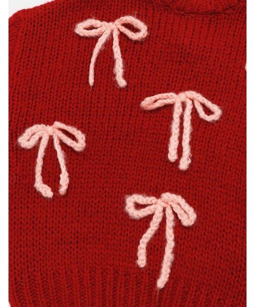 Little sunny bite（リトルサニーバイト）の「【8】【Little Sunny Bite】ribbon knit top（ニット/セーター・レディース・レッド/オレンジ/パープル・MEDIUM/SMALL）」の17枚目の写真
