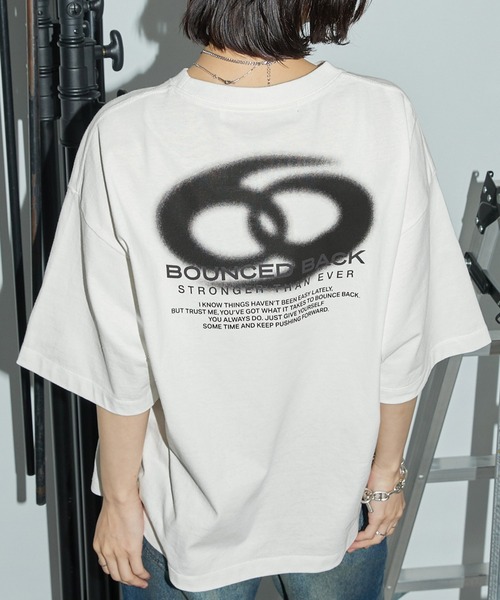 Anchor Smith(アンカー スミス)の「スプレーグラフィックプリント アソート メッセージ半袖Tシャツ(Tシャツ/カットソー・レディース・オフホワイト/ピンク/ホワイト系/ブラック系/スミクロ・M/L)」の3枚目の写真