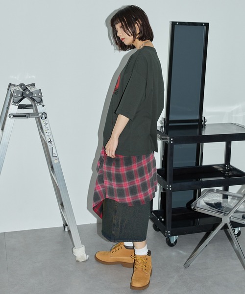 Anchor Smith(アンカー スミス)の「スプレーグラフィックプリント アソート メッセージ半袖Tシャツ(Tシャツ/カットソー・レディース・オフホワイト/ピンク/ホワイト系/ブラック系/スミクロ・M/L)」の12枚目の写真
