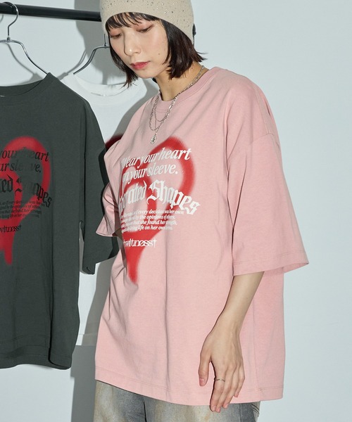 Anchor Smith(アンカー スミス)の「スプレーグラフィックプリント アソート メッセージ半袖Tシャツ(Tシャツ/カットソー・レディース・オフホワイト/ピンク/ホワイト系/ブラック系/スミクロ・M/L)」の17枚目の写真