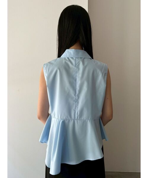 LAGUNAMOON（ラグナムーン）の「ノースリーブタックペプラムシャツ（シャツ/ブラウス・レディース・ブルー/ホワイト/ネイビー・FREE）」の20枚目の写真