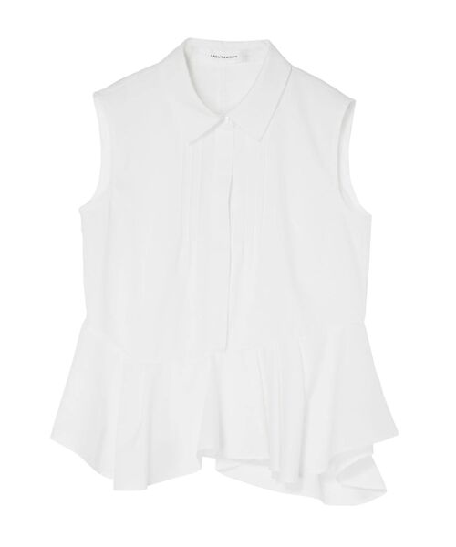 LAGUNAMOON（ラグナムーン）の「ノースリーブタックペプラムシャツ（シャツ/ブラウス・レディース・ブルー/ホワイト/ネイビー・FREE）」の16枚目の写真