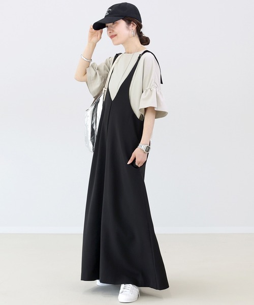 Aletta vita(アレッタビータ)の「汗染み防止加工フリルスリーブプルオーバー(Tシャツ/カットソー・レディース・グレー/ブラック/チャコール/ベージュ・M)」の10枚目の写真