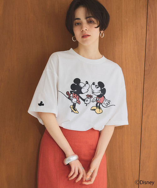 Disney(ディズニー)の「【Disney/ディズニー】ミッキー&ミニープリント半袖Tシャツ(Tシャツ/カットソー・レディース・グレー/オフホワイト・M/L/LL)」の20枚目の写真