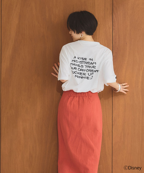 Disney(ディズニー)の「【Disney/ディズニー】ミッキー&ミニープリント半袖Tシャツ(Tシャツ/カットソー・レディース・グレー/オフホワイト・M/L/LL)」の11枚目の写真