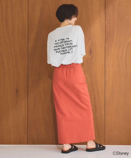 Disney(ディズニー)の「【Disney/ディズニー】ミッキー&ミニープリント半袖Tシャツ(Tシャツ/カットソー・レディース・グレー/オフホワイト・M/L/LL)」の10枚目の写真