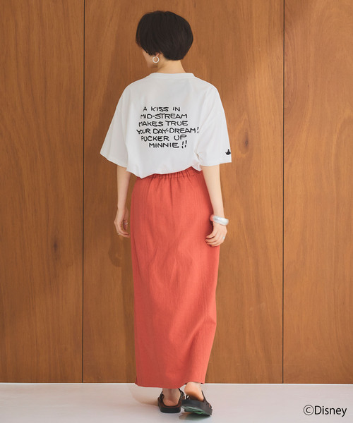 Disney(ディズニー)の「【Disney/ディズニー】ミッキー&ミニープリント半袖Tシャツ(Tシャツ/カットソー・レディース・グレー/オフホワイト・M/L/LL)」の9枚目の写真