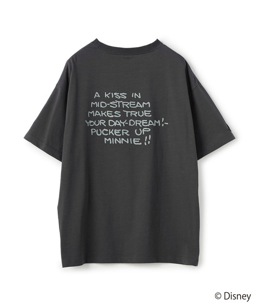 Disney(ディズニー)の「【Disney/ディズニー】ミッキー&ミニープリント半袖Tシャツ(Tシャツ/カットソー・レディース・グレー/オフホワイト・M/L/LL)」の4枚目の写真