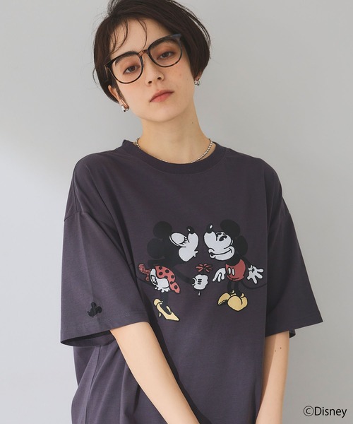 Disney/ディズニー】ミッキー＆ミニープリント半袖Tシャツ（Tシャツ