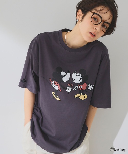 セール】【Disney/ディズニー】ミッキー＆ミニープリント半袖Tシャツ