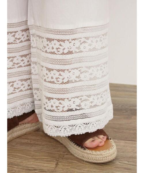 Samansa Mos2(サマンサ モスモス)の「裾レースぺチパンツ(その他パンツ・レディース・キナリ/ブラック/オフホワイト・F)」の7枚目の写真