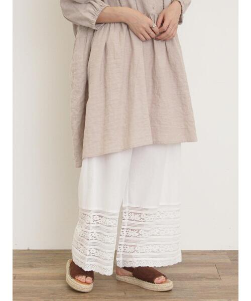 Samansa Mos2(サマンサ モスモス)の「裾レースぺチパンツ(その他パンツ・レディース・キナリ/ブラック/オフホワイト・F)」の6枚目の写真