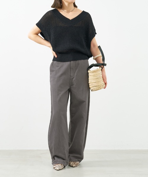 セール】製品染めバルーンデニムパンツ〈2サイズ展開〉（デニム