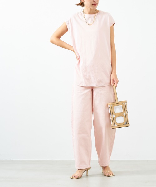 MICA&DEAL（マイカ＆ディール）の「製品染めバルーンデニムパンツ〈2サイズ展開〉（デニムパンツ・レディース・ピンク/サックスブルー/オフホワイト/チャコールグレー・36/38）」の15枚目の写真