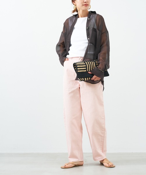 MICA&DEAL（マイカ＆ディール）の「製品染めバルーンデニムパンツ〈2サイズ展開〉（デニムパンツ・レディース・ピンク/サックスブルー/オフホワイト/チャコールグレー・36/38）」の17枚目の写真