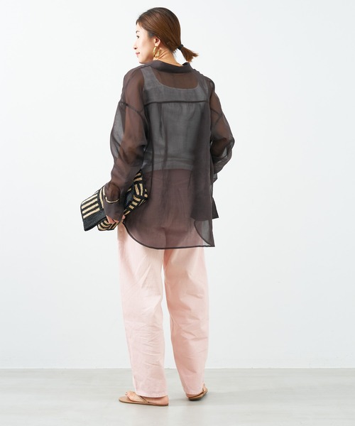 MICA&DEAL（マイカ＆ディール）の「製品染めバルーンデニムパンツ〈2サイズ展開〉（デニムパンツ・レディース・ピンク/サックスブルー/オフホワイト/チャコールグレー・36/38）」の18枚目の写真