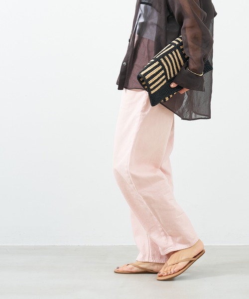 MICA&DEAL（マイカ＆ディール）の「製品染めバルーンデニムパンツ〈2サイズ展開〉（デニムパンツ・レディース・ピンク/サックスブルー/オフホワイト/チャコールグレー・36/38）」の19枚目の写真