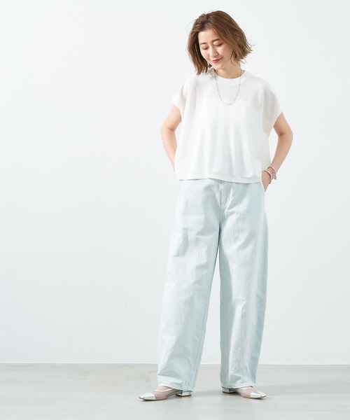 セール】製品染めバルーンデニムパンツ〈2サイズ展開〉（デニム
