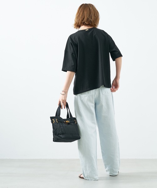 MICA&DEAL（マイカ＆ディール）の「製品染めバルーンデニムパンツ〈2サイズ展開〉（デニムパンツ・レディース・ピンク/サックスブルー/オフホワイト/チャコールグレー・36/38）」の8枚目の写真