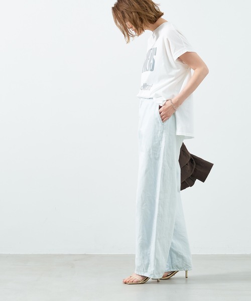 MICA&DEAL（マイカ＆ディール）の「製品染めバルーンデニムパンツ〈2サイズ展開〉（デニムパンツ・レディース・ピンク/サックスブルー/オフホワイト/チャコールグレー・36/38）」の11枚目の写真