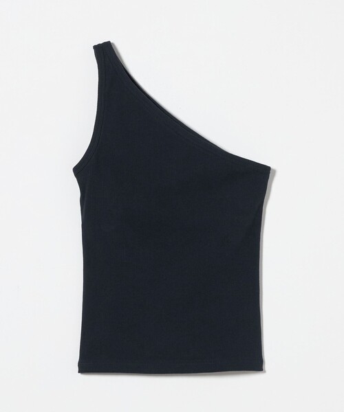 ATTISESSION(アティセッション)の「<ATTISESSION>コットン テレコ ワンショルダ― トップス(キャミソール・レディース・オフホワイト/ネイビー・FREE)」の11枚目の写真