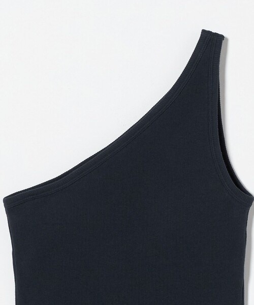 ATTISESSION(アティセッション)の「<ATTISESSION>コットン テレコ ワンショルダ― トップス(キャミソール・レディース・オフホワイト/ネイビー・FREE)」の12枚目の写真