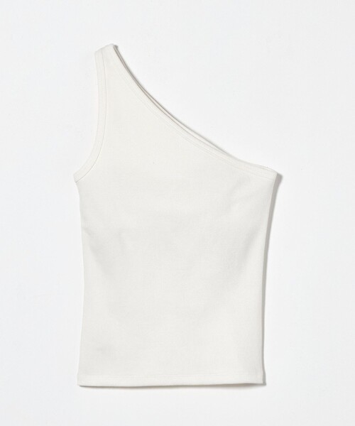 ATTISESSION(アティセッション)の「<ATTISESSION>コットン テレコ ワンショルダ― トップス(キャミソール・レディース・オフホワイト/ネイビー・FREE)」の18枚目の写真